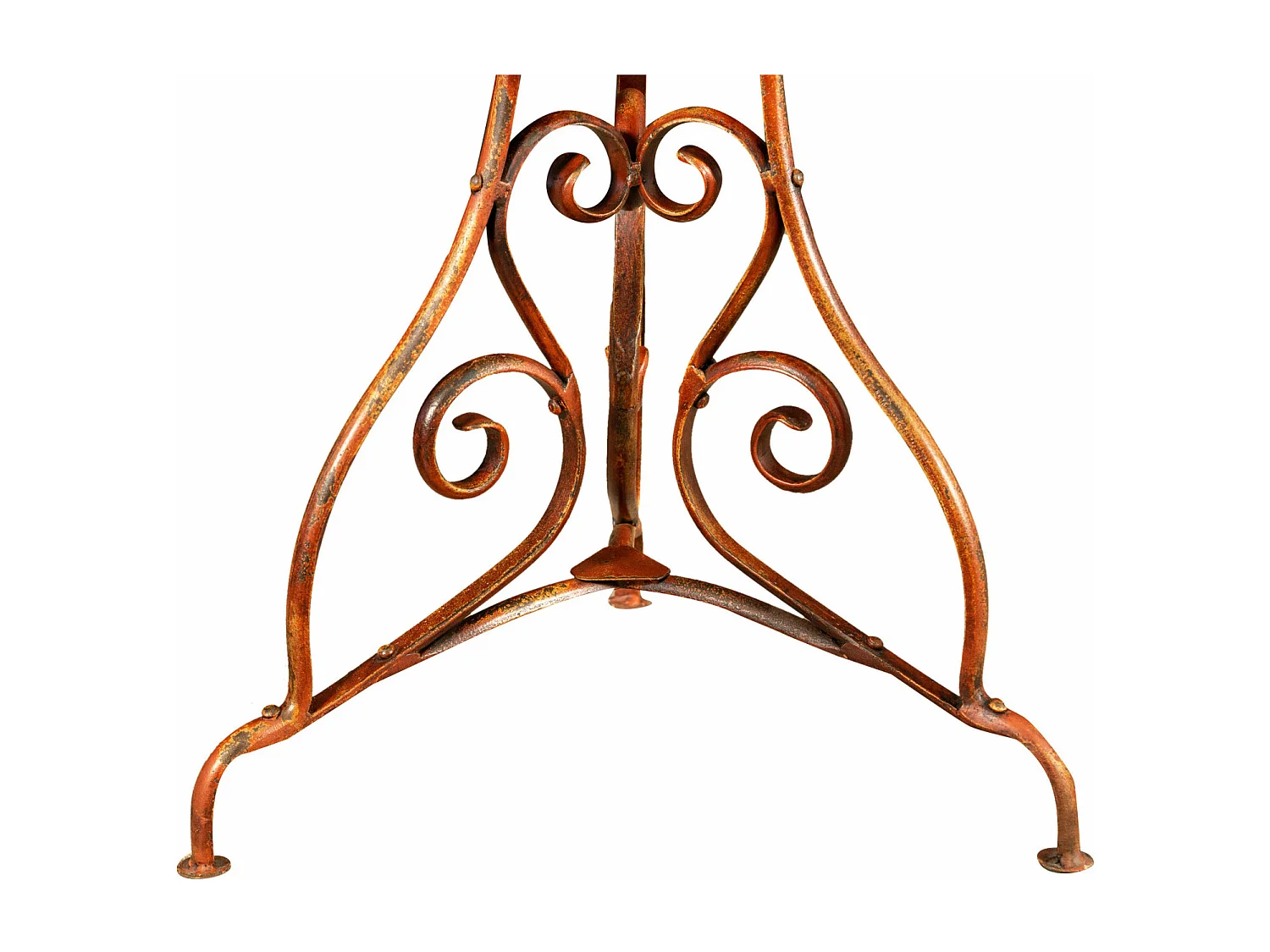 BISCOTTINI Table de Jardin - Pierre avec Finition Rouge Antique - Mobilier d'Extérieur - Balcon - Terrasse - Décorative - Table Basse - 56x56x77 cm