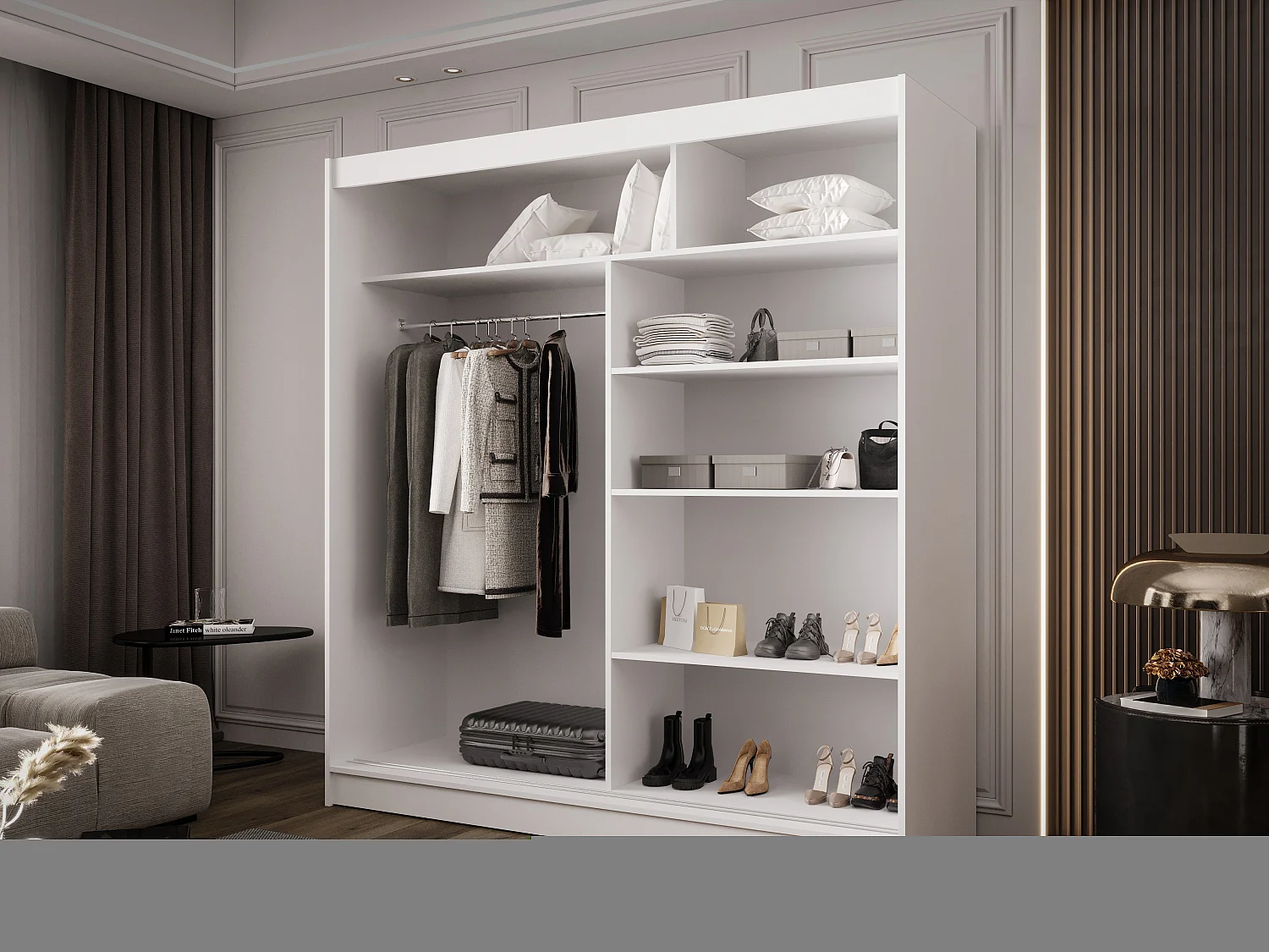 Zweitüriger Schiebeschrank mit Spiegel BALTIMORE B10 Sonoma