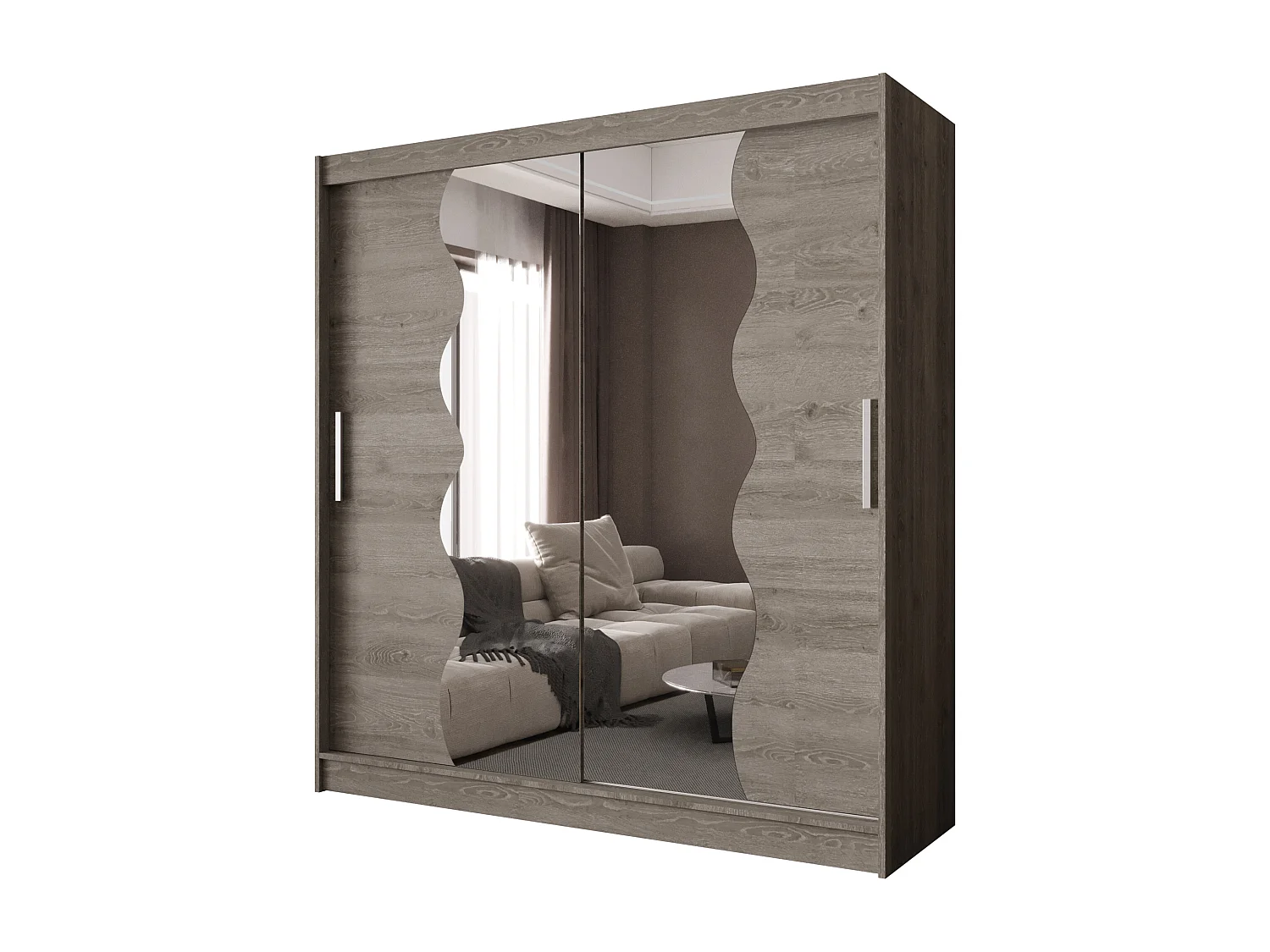 Zweitüriger Schiebeschrank mit Spiegel BALTIMORE B10 Trufla