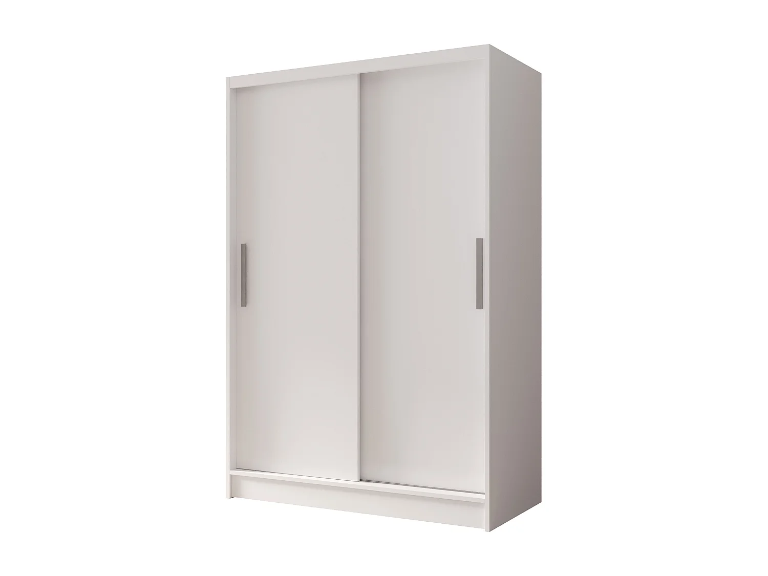 Zweitüriger Schiebeschrank MESA M1 Weiß mit Regalböden und Kleiderstange