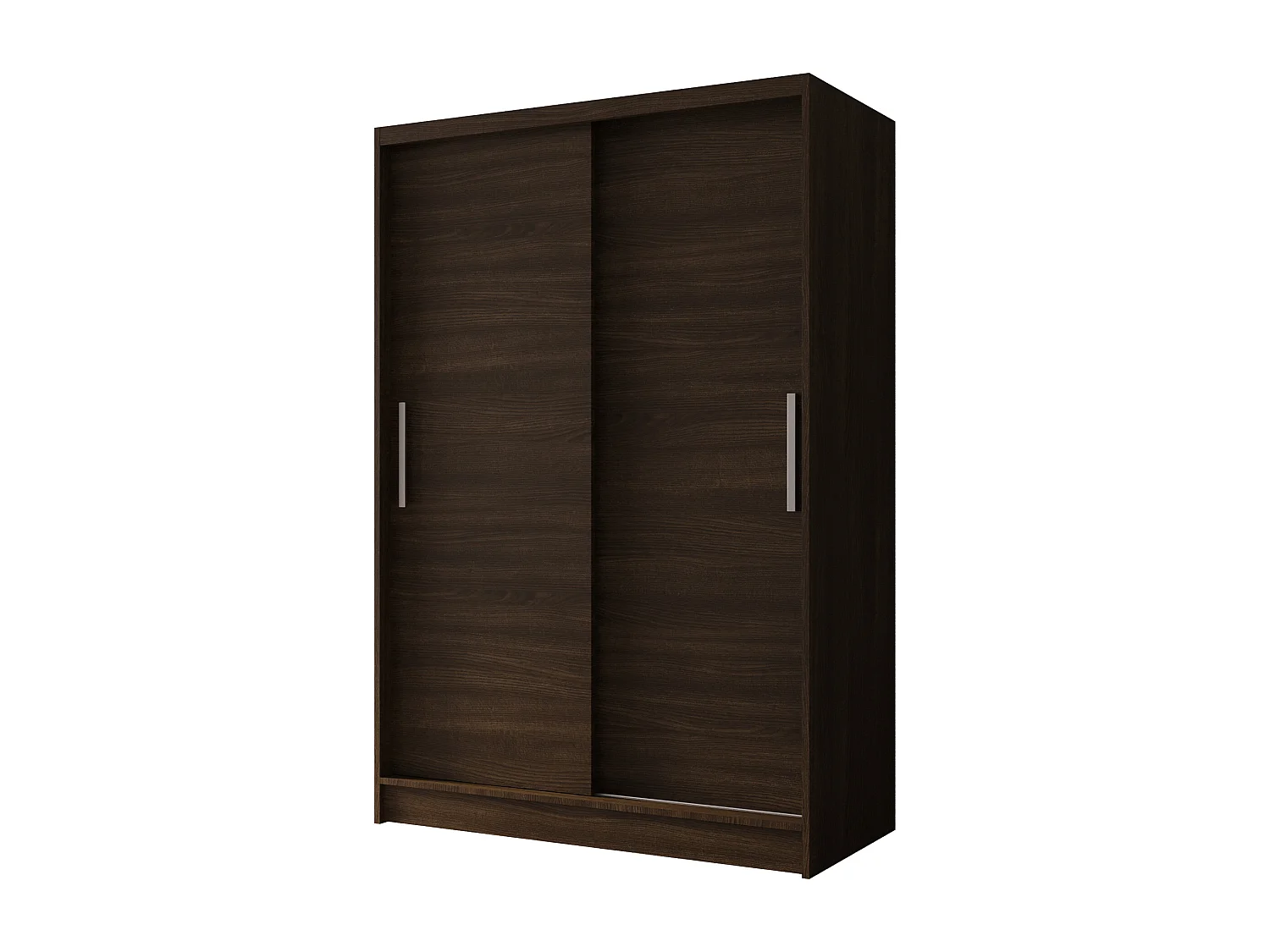 Zweitüriger Schiebeschrank MESA M1 Schwarz mit Regalböden und Kleiderstange