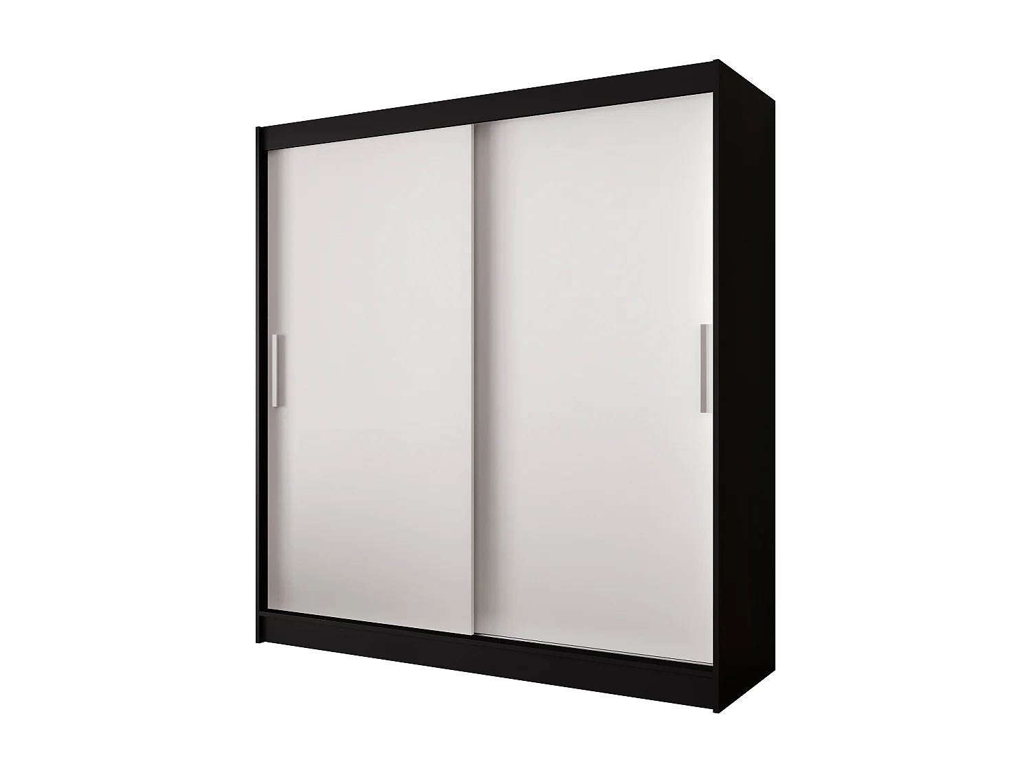 Zweitüriger Schiebeschrank BALTIMORE B1 Schwarz/Weiß