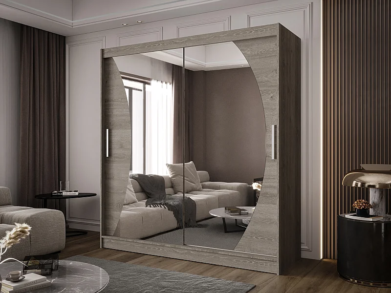 Zweitüriger Schiebeschrank mit Spiegel BALTIMORE B9 Trufla