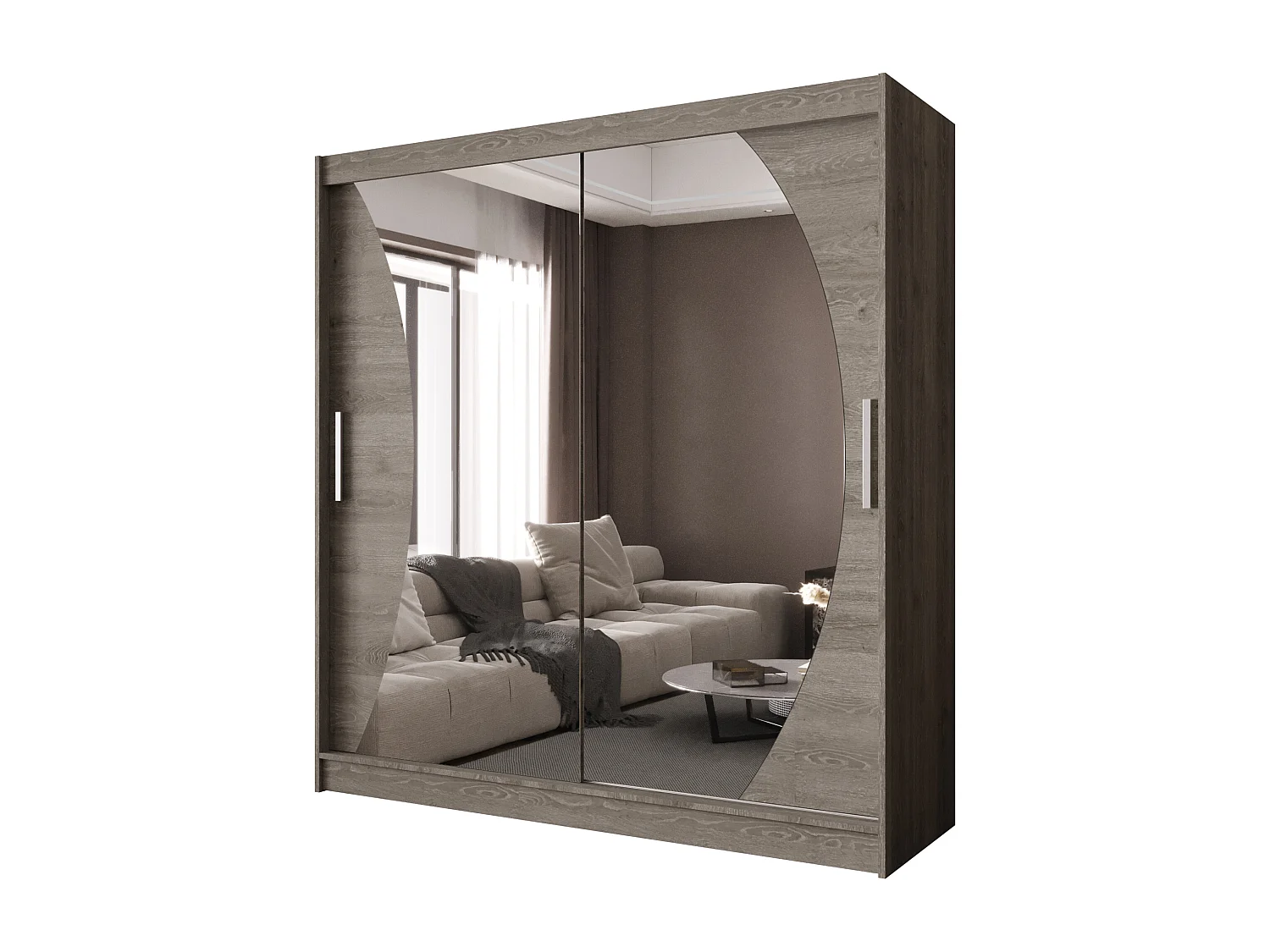 Zweitüriger Schiebeschrank mit Spiegel BALTIMORE B9 Trufla