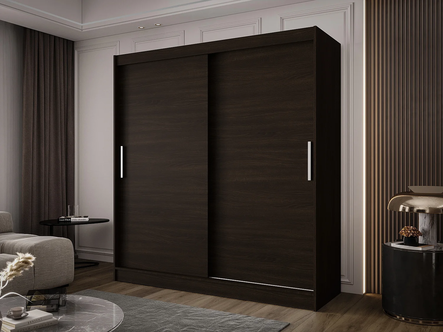 Zweitüriger Schiebeschrank BALTIMORE B1 Choco