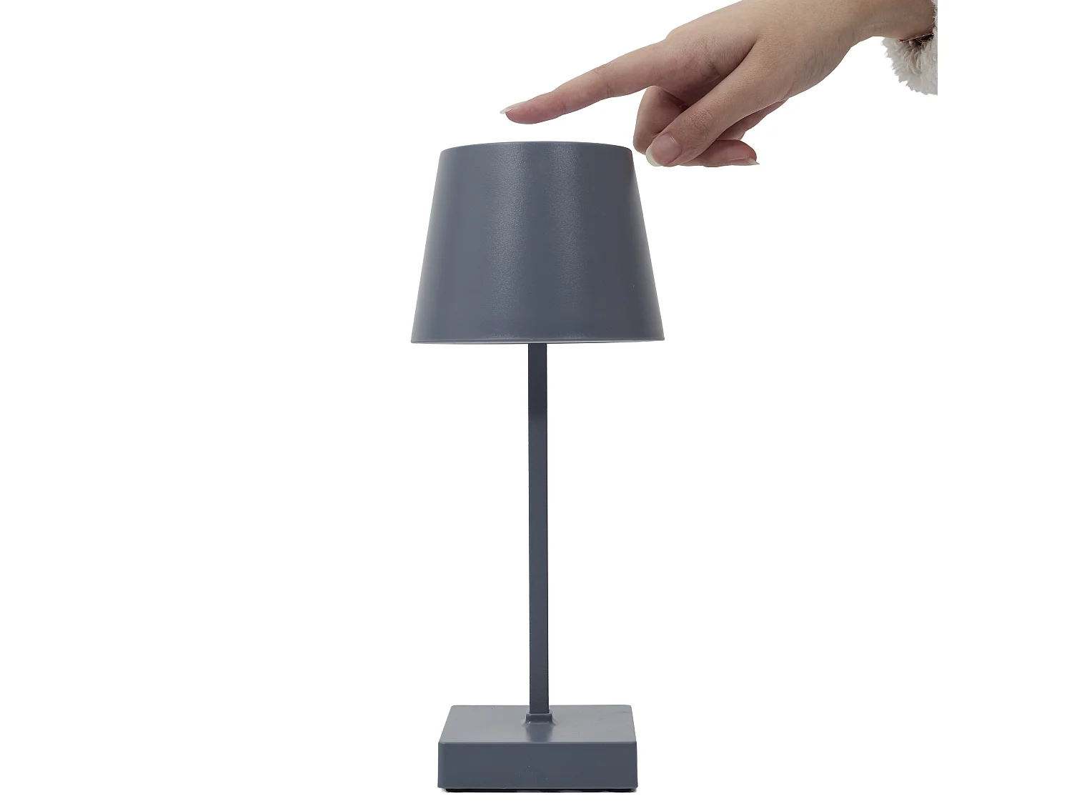 Lampe Led De Table Tactile Gris Gris