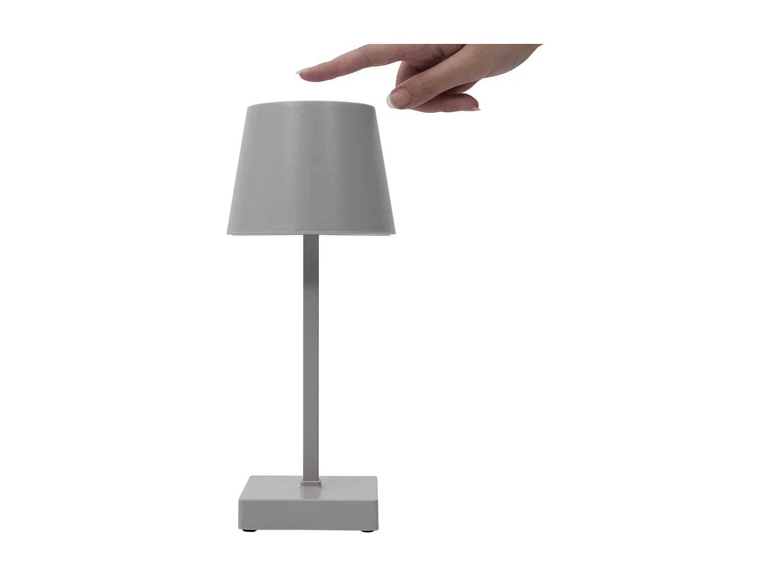 Lampe Led De Table Tactile Taupe Marron