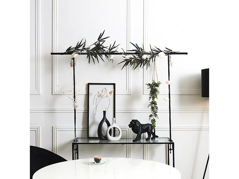 Barre Deco De Table Ajustable Interieur Et Exterieur Noir Noir