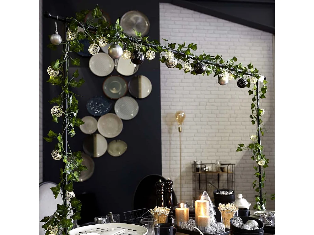 Barre Deco De Table Ajustable Interieur Et Exterieur Noir Noir