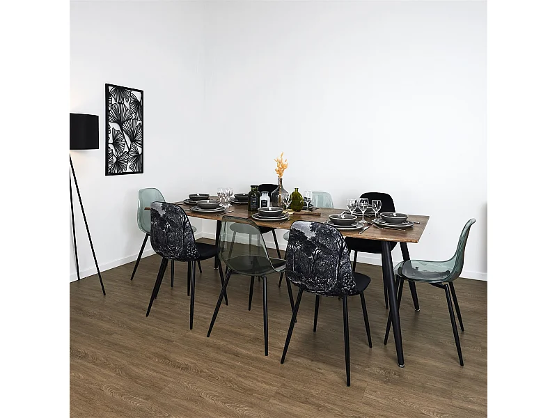Table Extensible 6 A 8 Personnes Forest First Marron, Noir