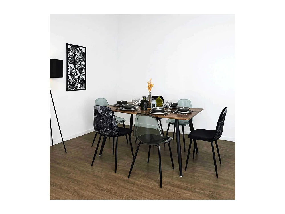 Table Extensible 6 A 8 Personnes Forest First Marron, Noir