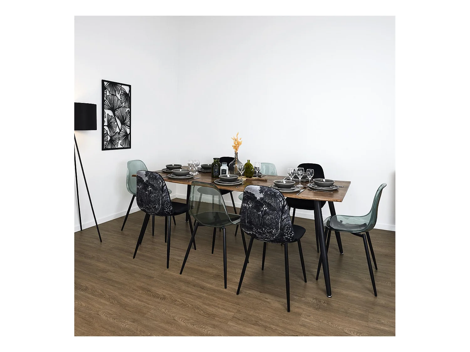 Table Extensible 6 A 8 Personnes Forest First Marron, Noir