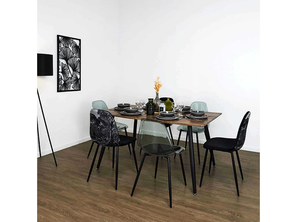 Table Extensible 6 A 8 Personnes Forest First Marron, Noir