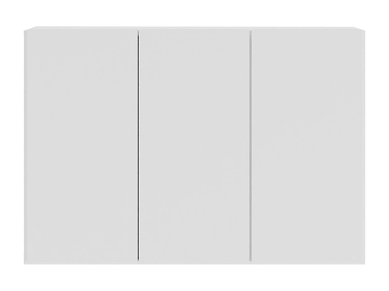 Buyqualia Aparador Moderno de 3 Puertas, Color Blanco, 90 cm de Ancho