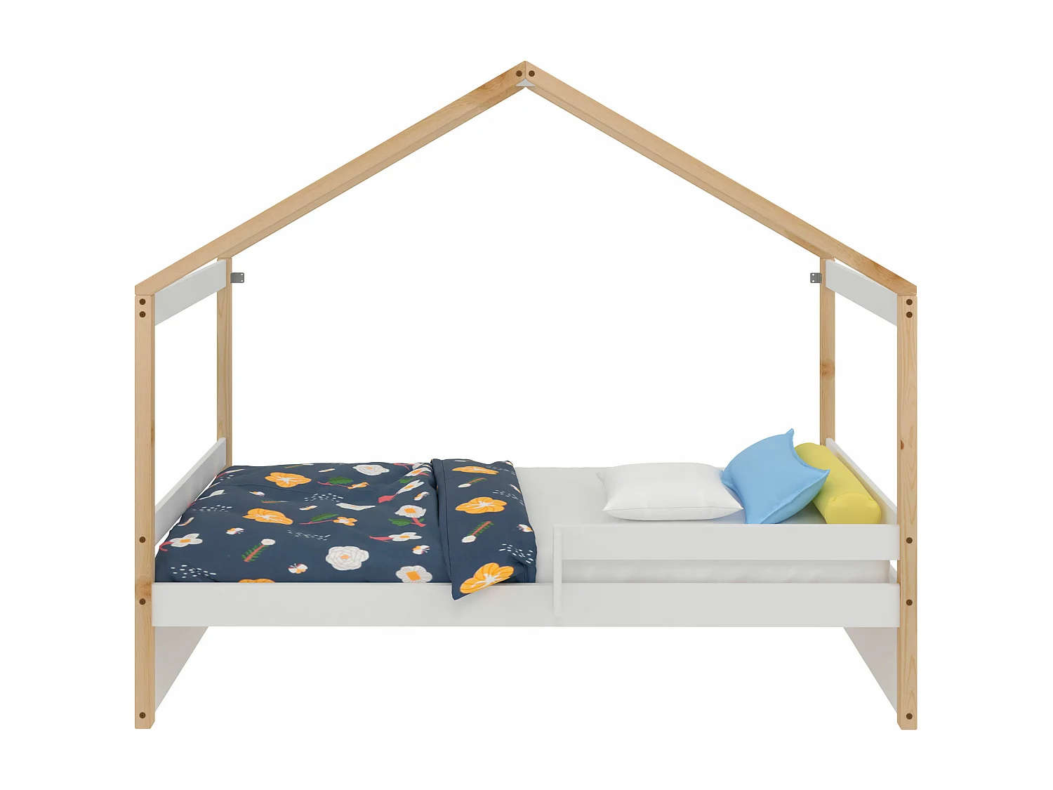 Cama Nido Estilo Casita - Infantil - Para Colchón de 90 - 150x195x97 - Buyqualia