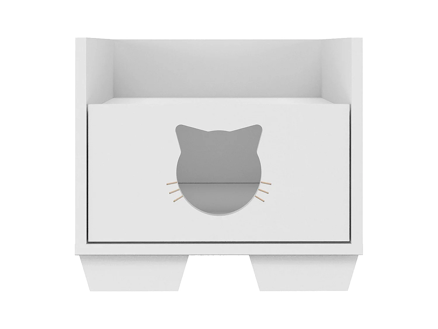 Cama Cueva para Mascota (Gato) Color Blanco (Alto 35/ Ancho 39/ Fondo 40) - Buyqualia