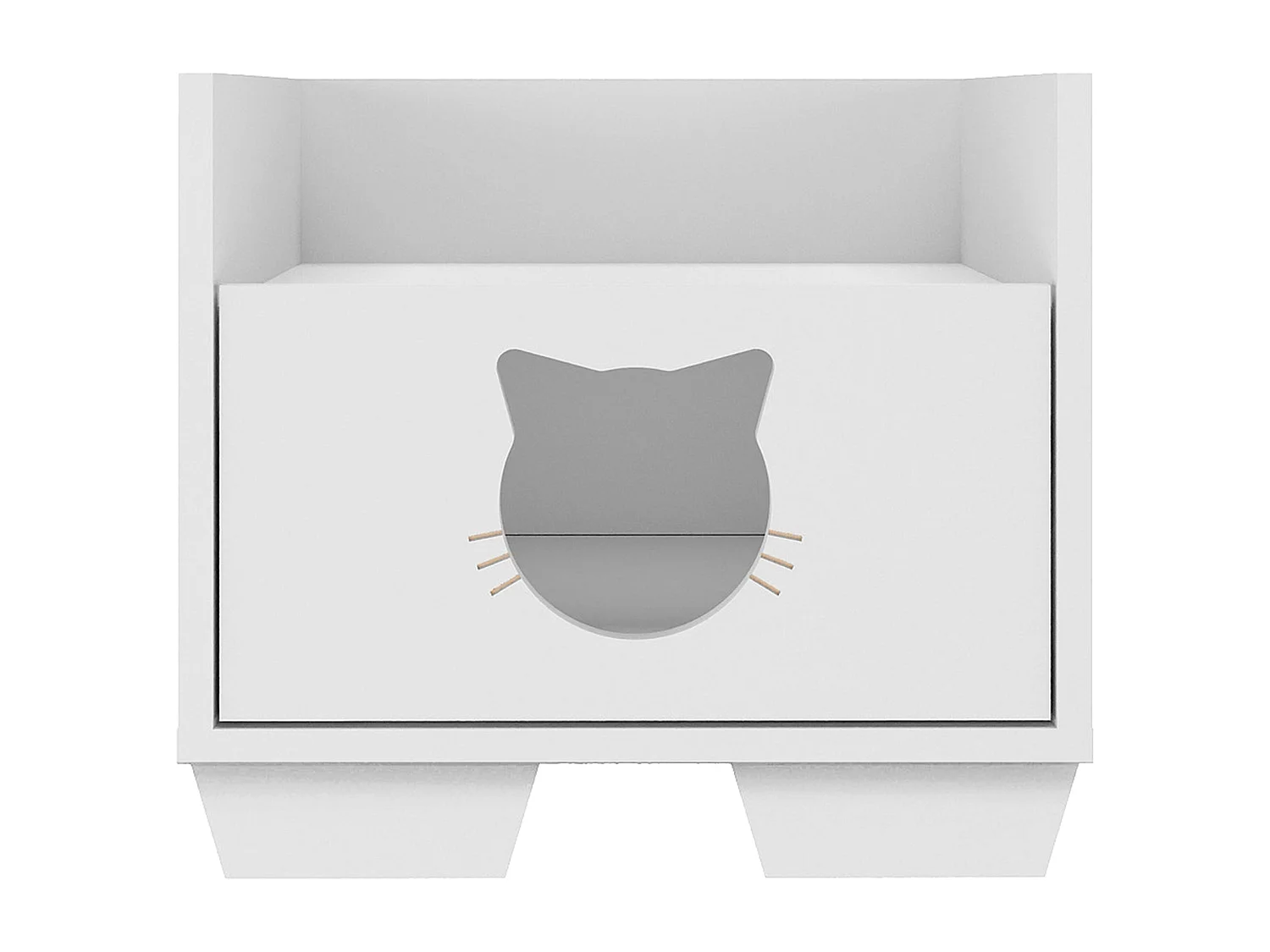 Cama Cueva para Mascota (Gato) Color Blanco (Alto 35/ Ancho 39/ Fondo 40) - Buyqualia