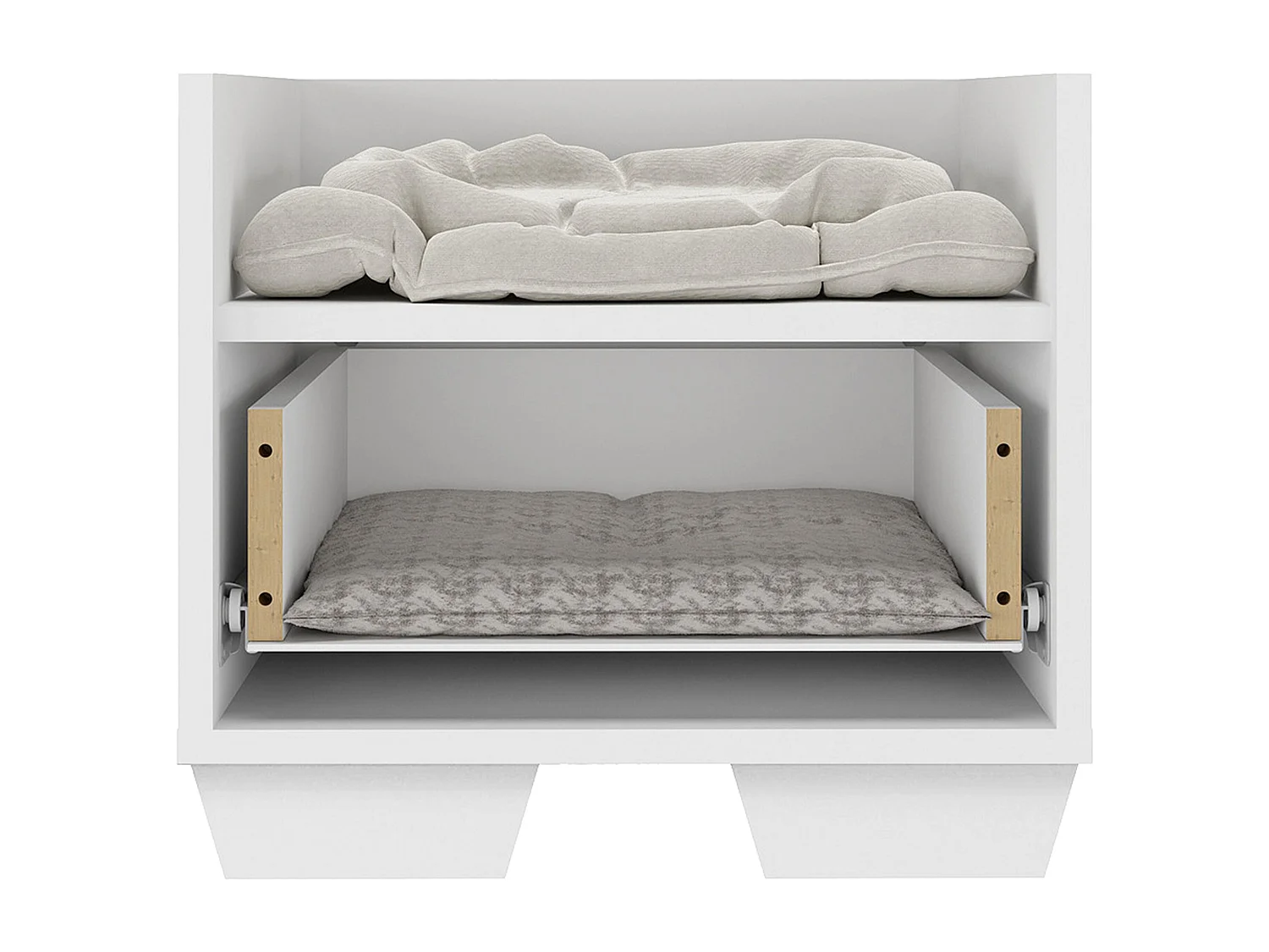 Cama Cueva para Mascota (Gato) Color Blanco (Alto 35/ Ancho 39/ Fondo 40) - Buyqualia