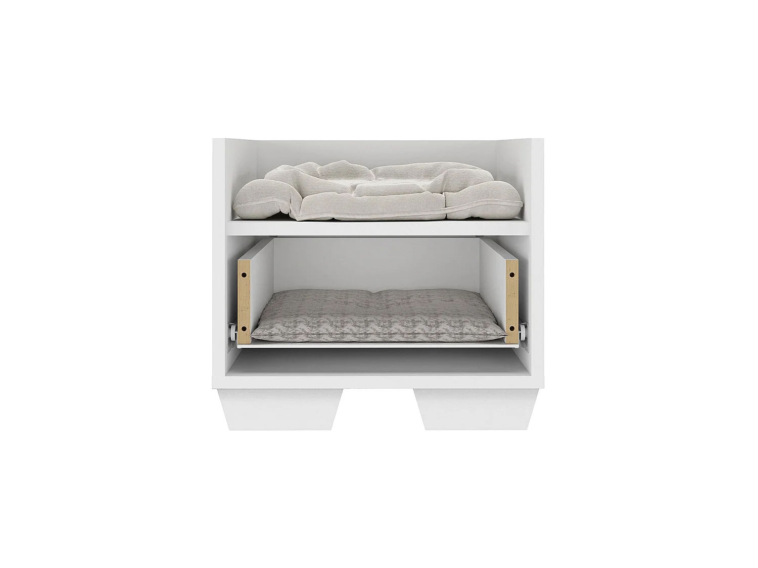Buyqualia Cama Cueva para Mascota (Gato) Color Blanco (Alto 35/ Ancho 39/ Fondo 40)