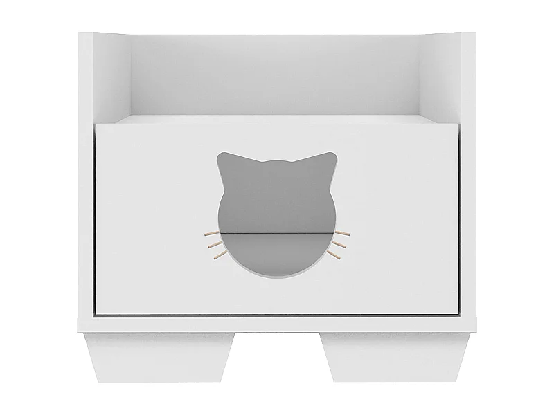 Cama Cueva para Mascota (Gato) Color Blanco (Alto 35/ Ancho 39/ Fondo 40) - Buyqualia