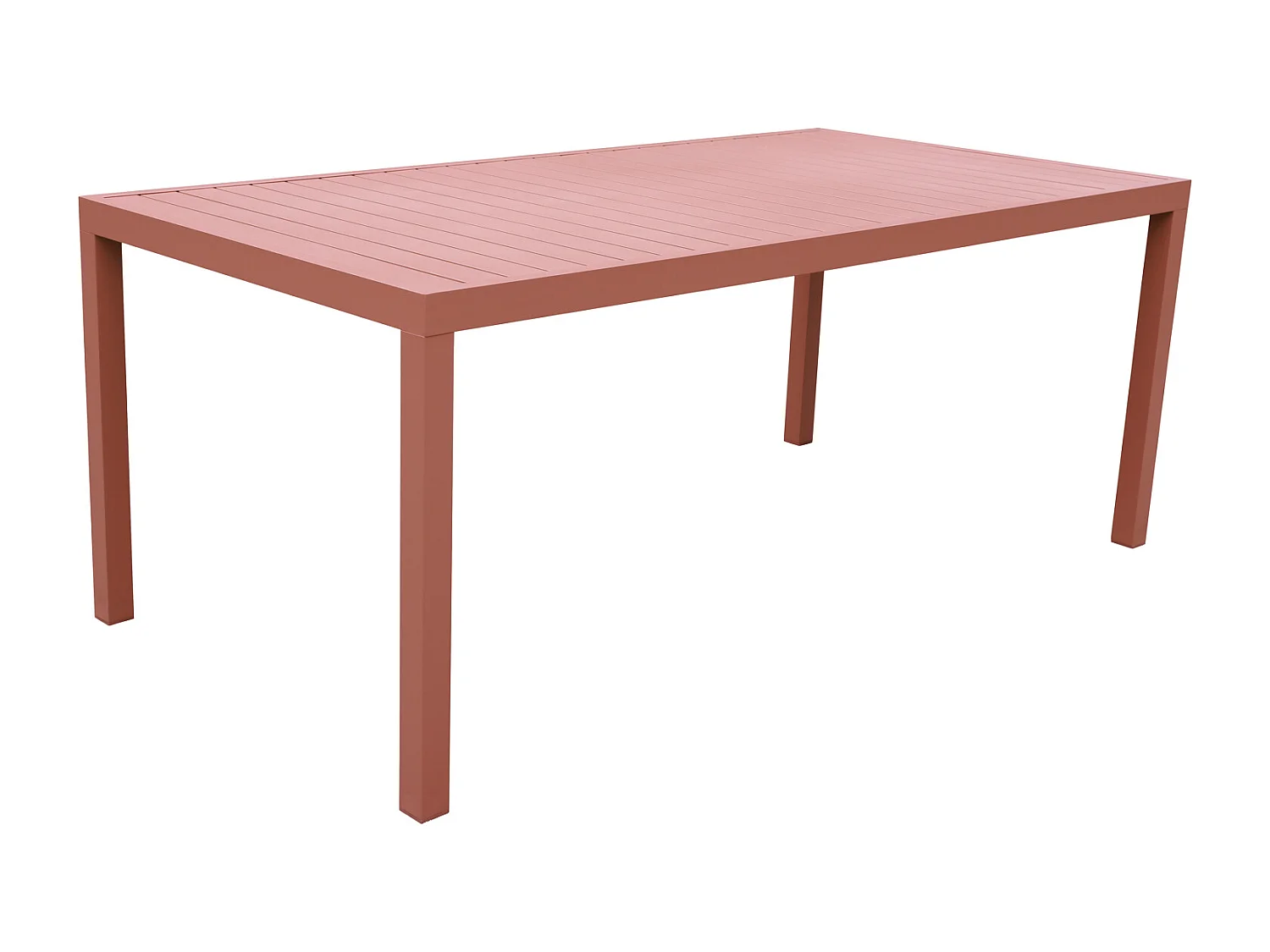 Gartenmöbel BARI aus Textilene Terracotta 8 Sitzplätze - Aluminium Terracotta