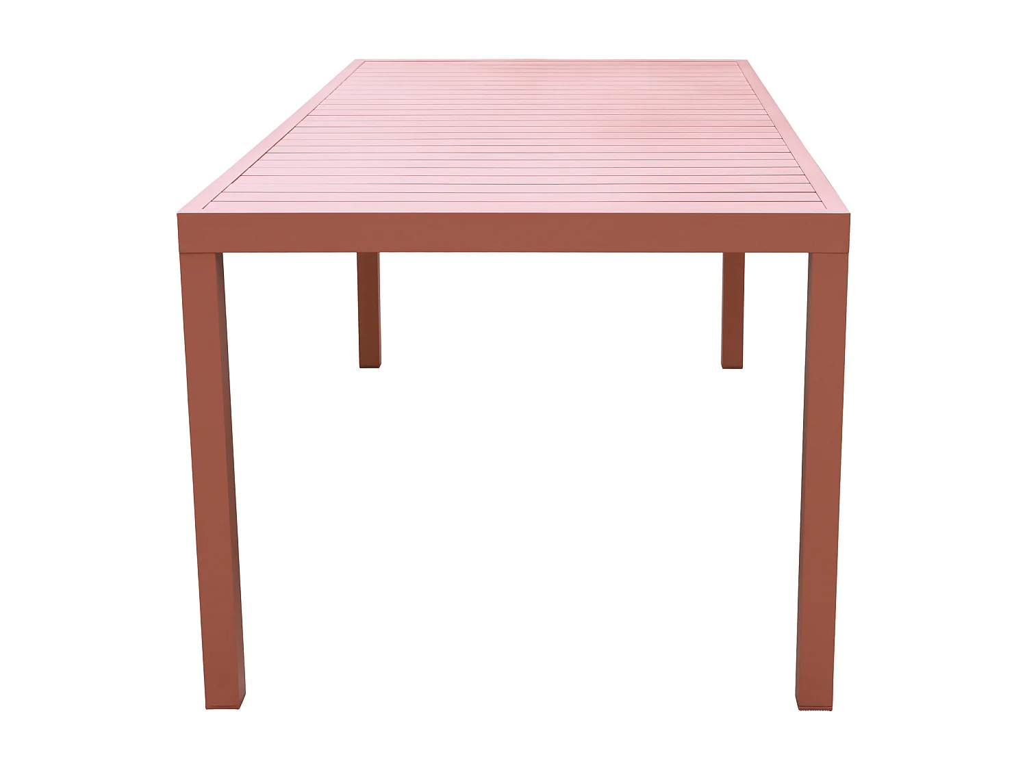 Gartenmöbel BARI aus Textilene Terracotta 8 Sitzplätze - Aluminium Terracotta