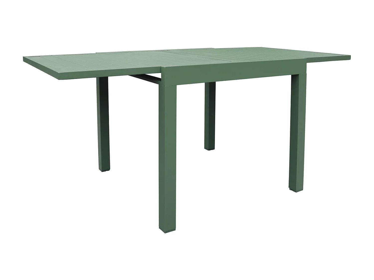 Salon de jardin VENEZIA extensible 90/180 en textilène vert sauge 8 places - aluminium vert sauge - HAPPY GARDEN