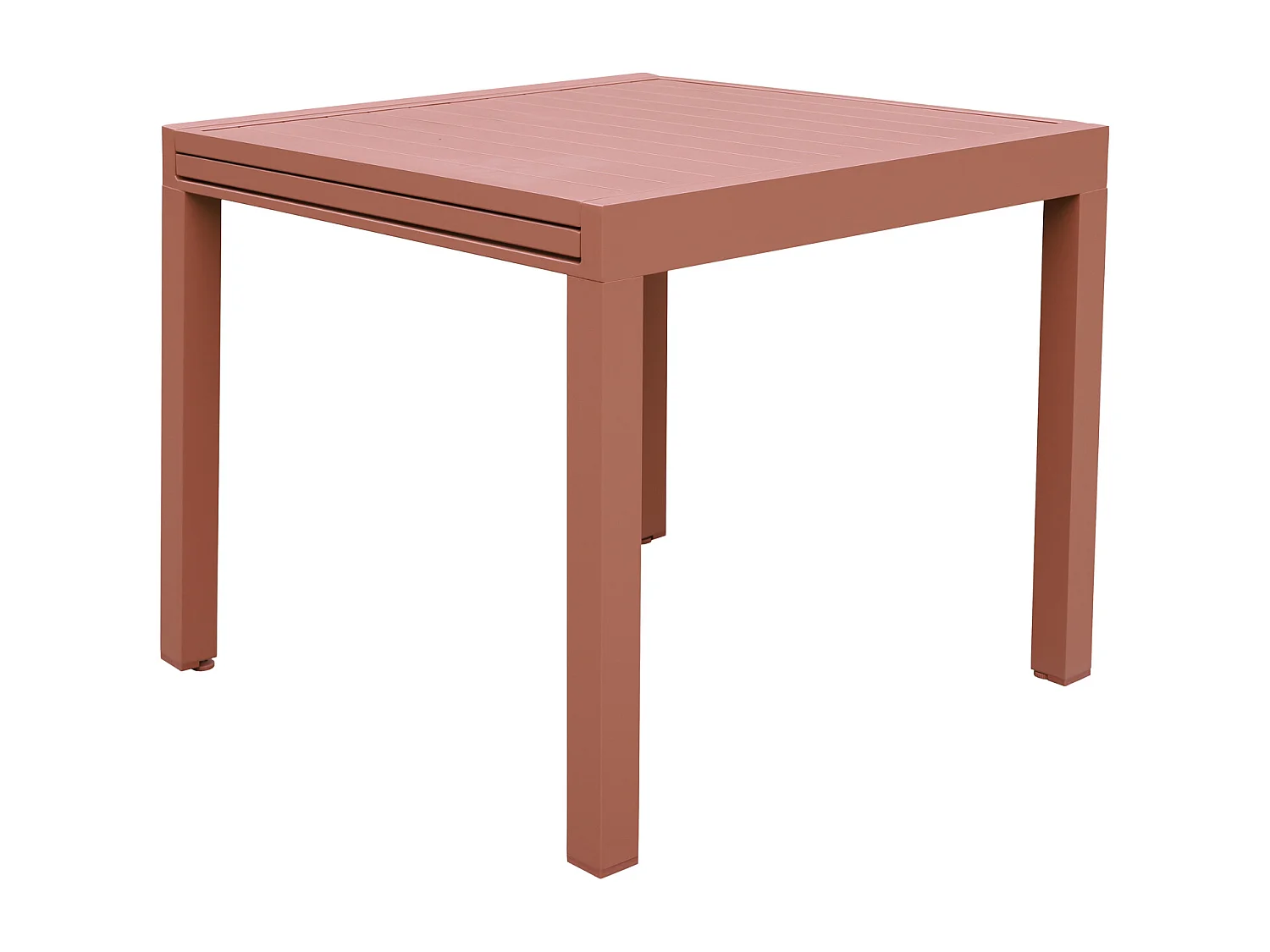 Gartenmöbel VENEZIA ausziehbar 90/180 Textilene Terracotta 8 Sitzplätze - Aluminium Terracotta