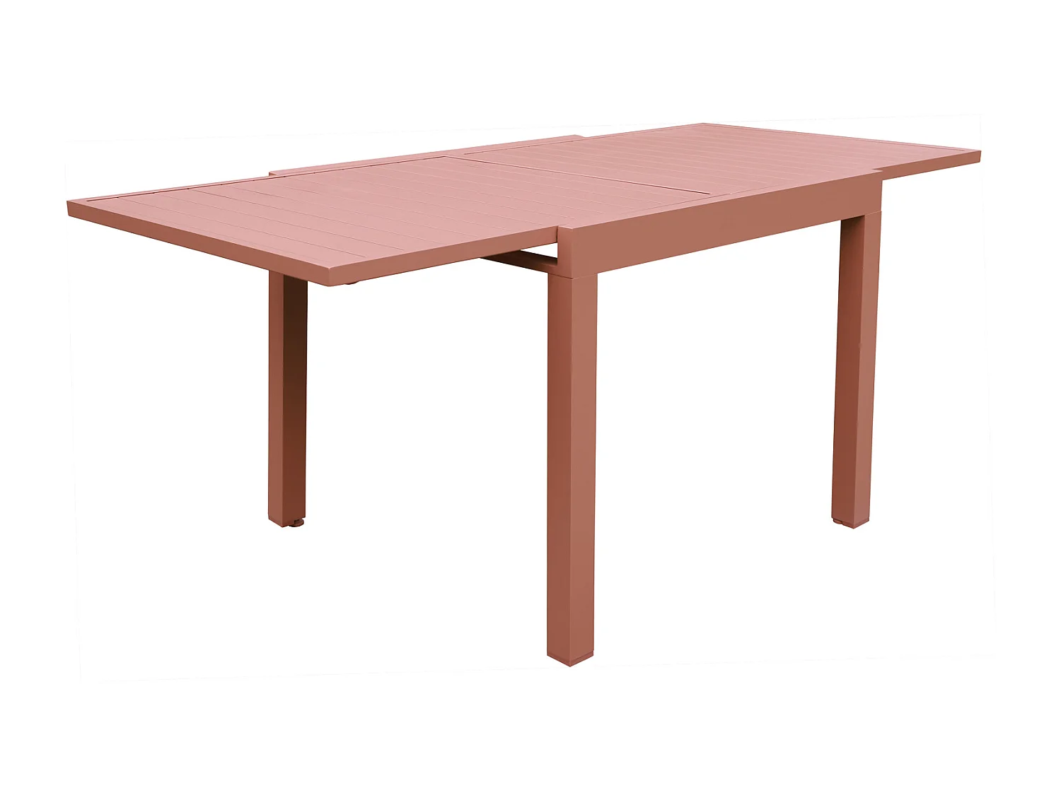 Gartenmöbel VENEZIA ausziehbar 90/180 Textilene Terracotta 8 Sitzplätze - Aluminium Terracotta