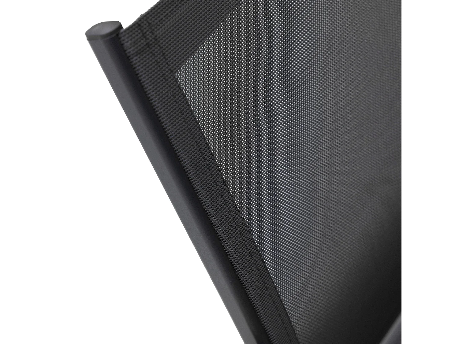 Salon de jardin PALERMO en textilène gris 8 places - aluminium anthracite et effet bois - HAPPY GARDEN