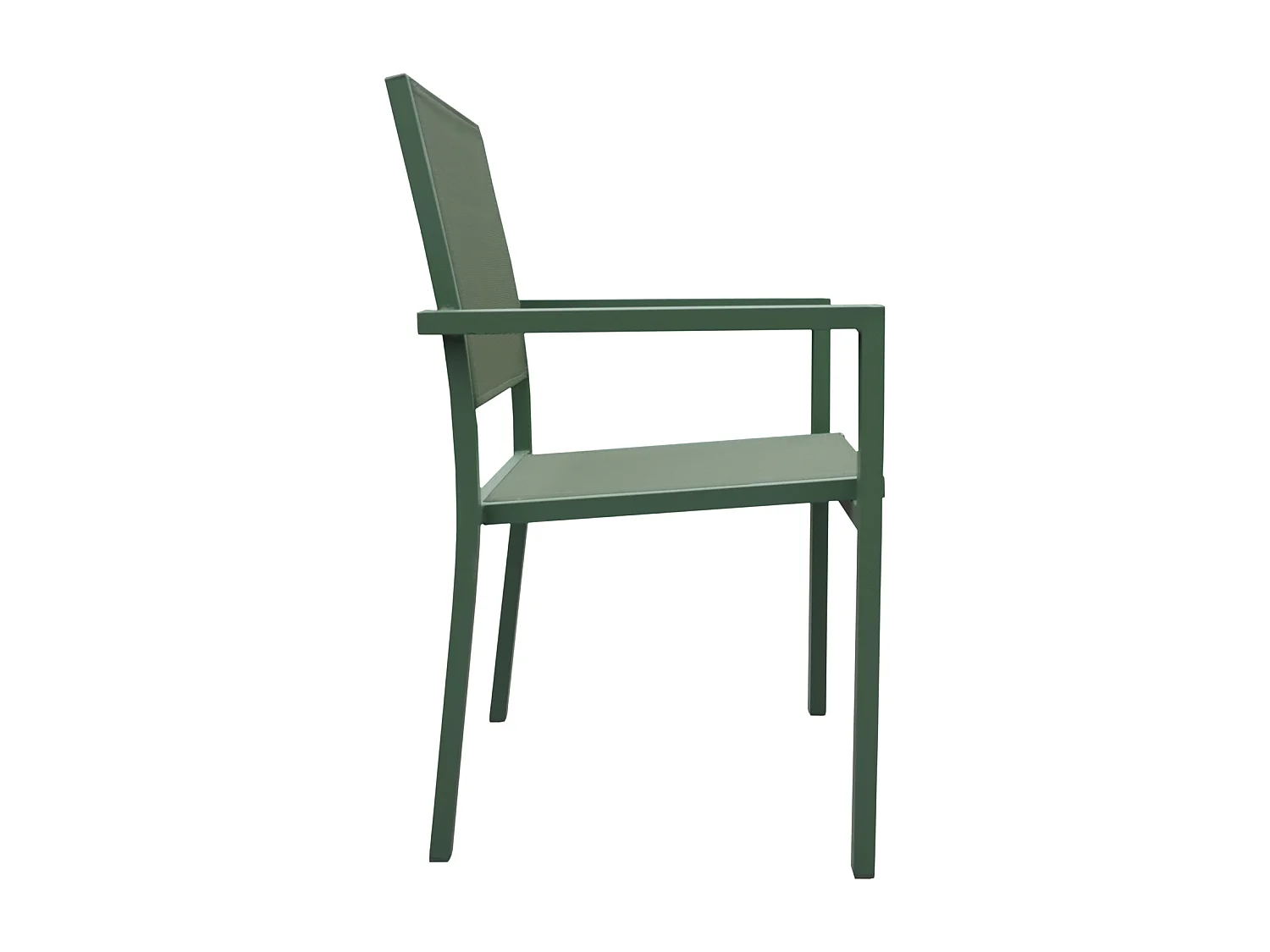 Gartenmöbel BARI aus salbeigrünem Textilene 8 Sitzplätze - Aluminium salbeigrün