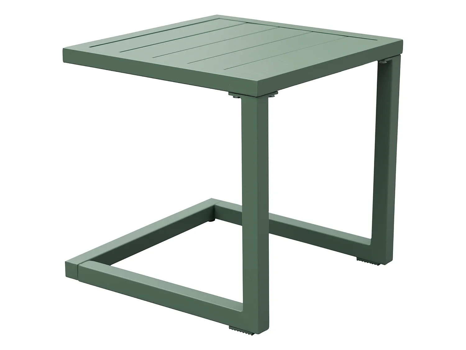 BARBADOS bijzettafel in saliegroen aluminium