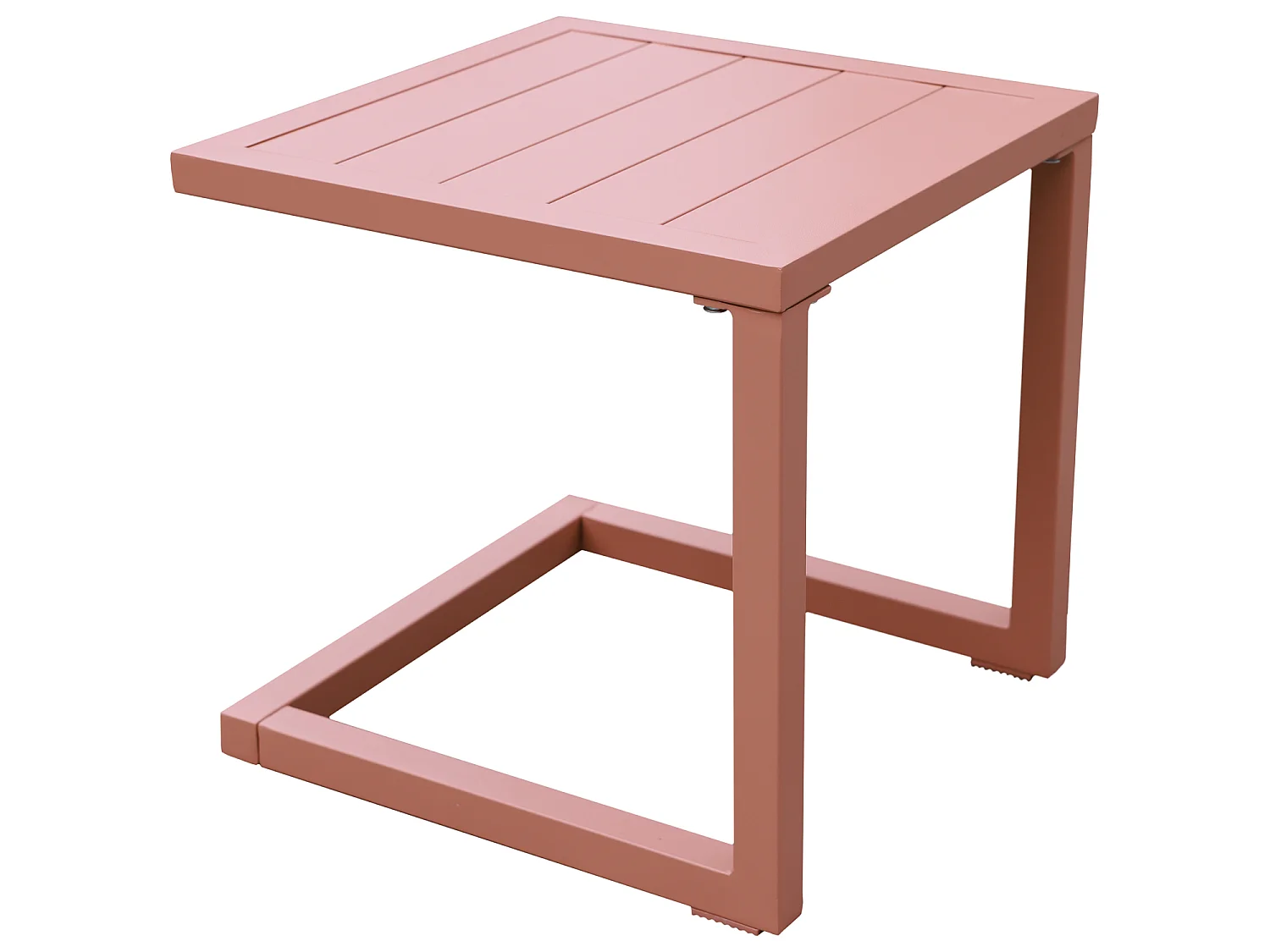 Table d'appoint BARBADOS en aluminium terracotta - HAPPY GARDEN