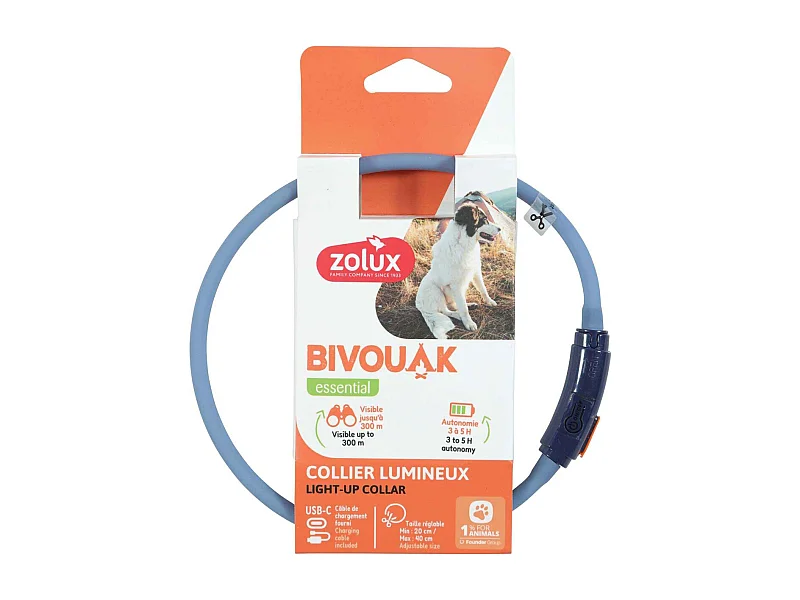 Collier lumineux pour chiots Bivouak