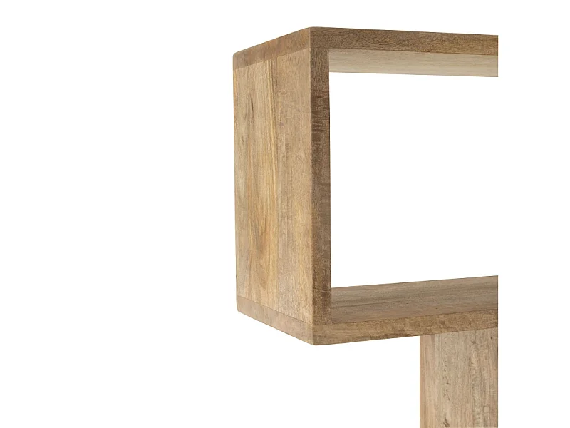 Bibliothèque en Bois "Lattes Verticales" 180cm Naturel