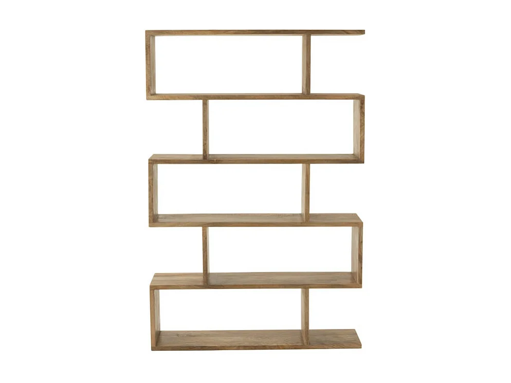 Bibliothèque en Bois "Lattes Verticales" 180cm Naturel