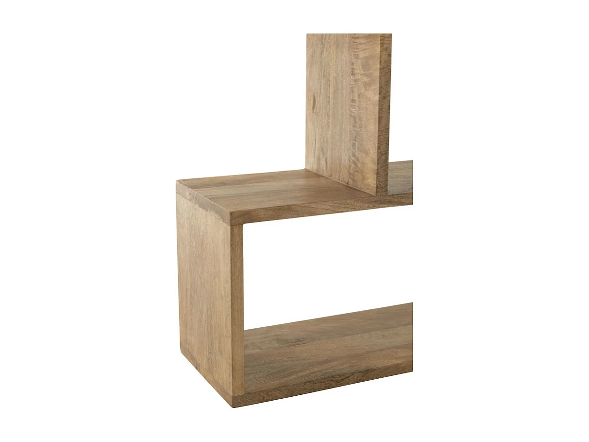 Bibliothèque en Bois "Lattes Verticales" 180cm Naturel