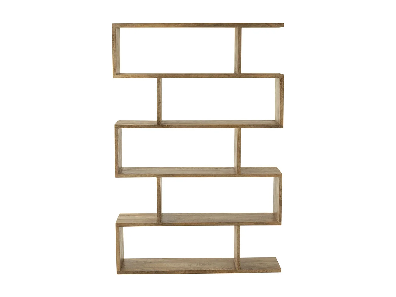 Bibliothèque en Bois "Lattes Verticales" 180cm Naturel