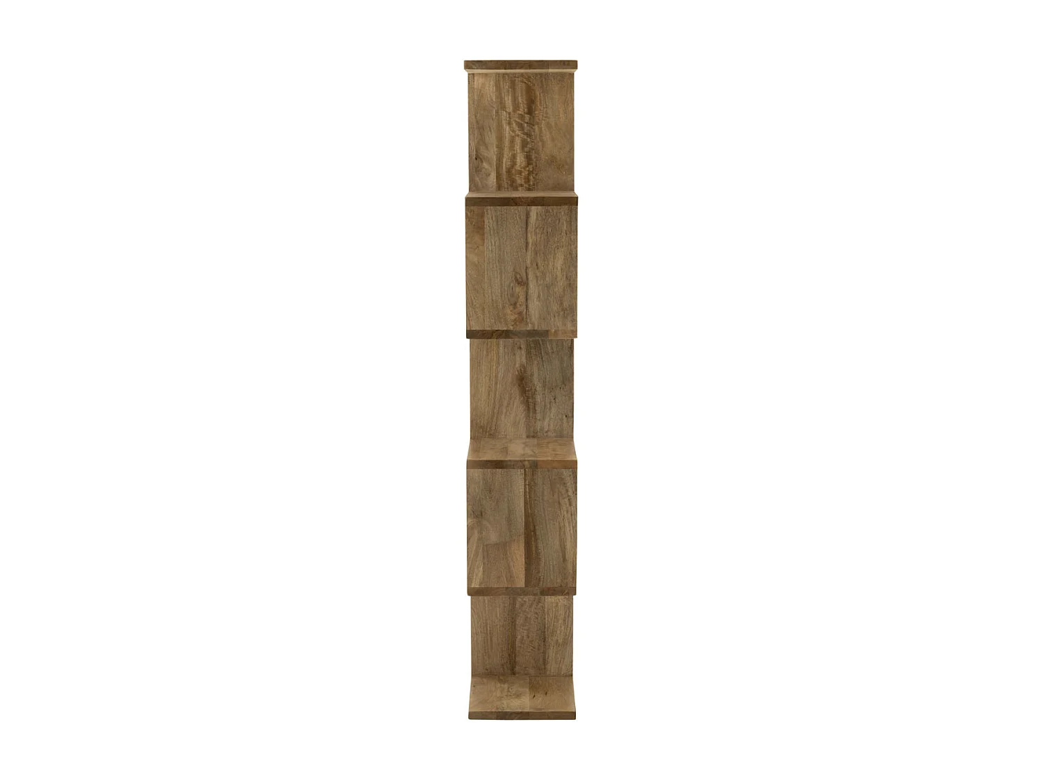 Bibliothèque en Bois "Lattes Verticales" 180cm Naturel