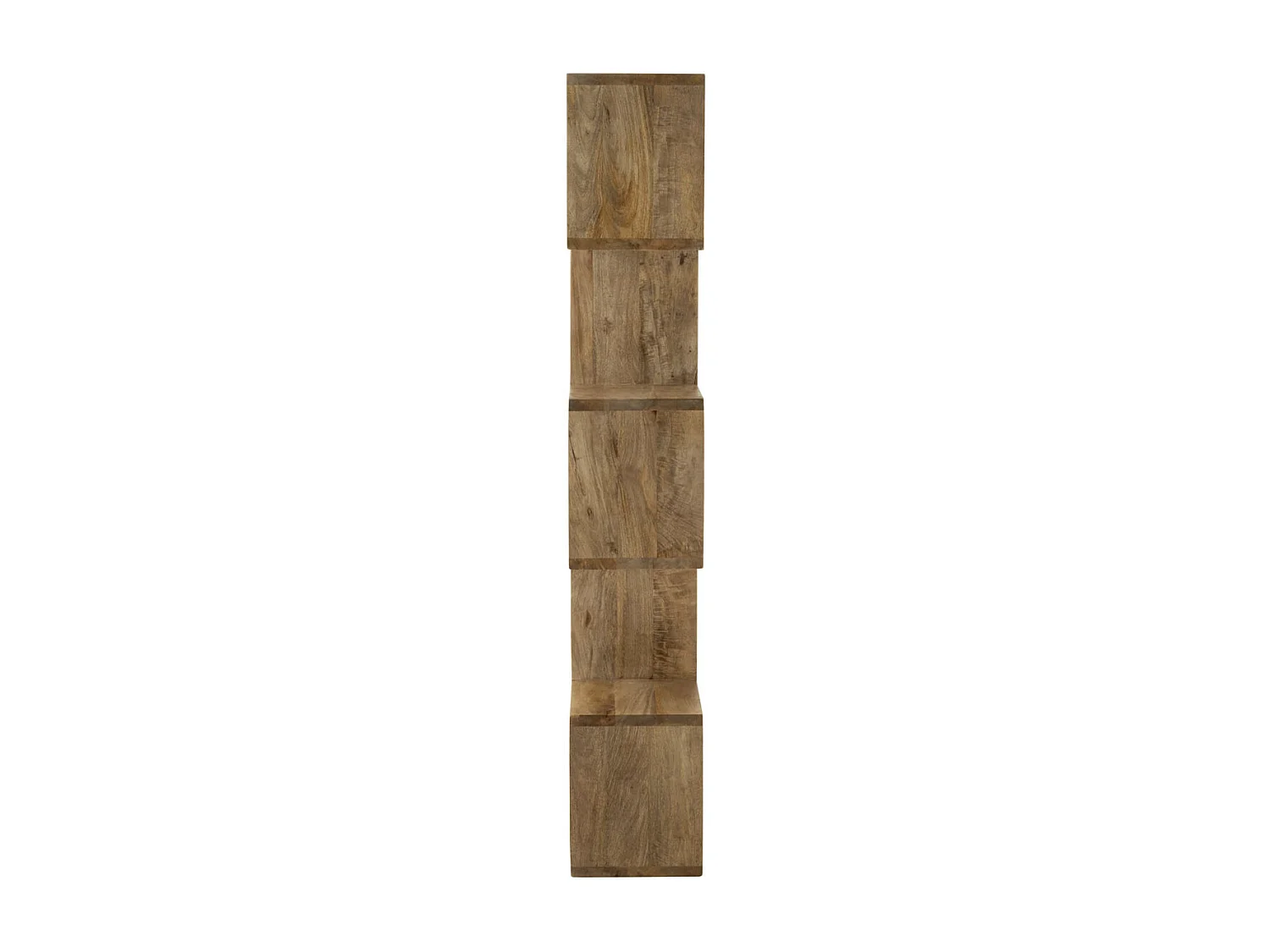 Bibliothèque en Bois "Lattes Verticales" 180cm Naturel