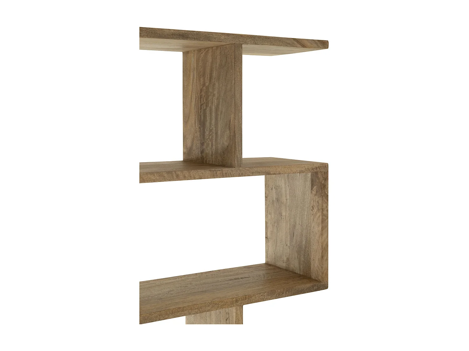 Bibliothèque en Bois "Lattes Verticales" 180cm Naturel