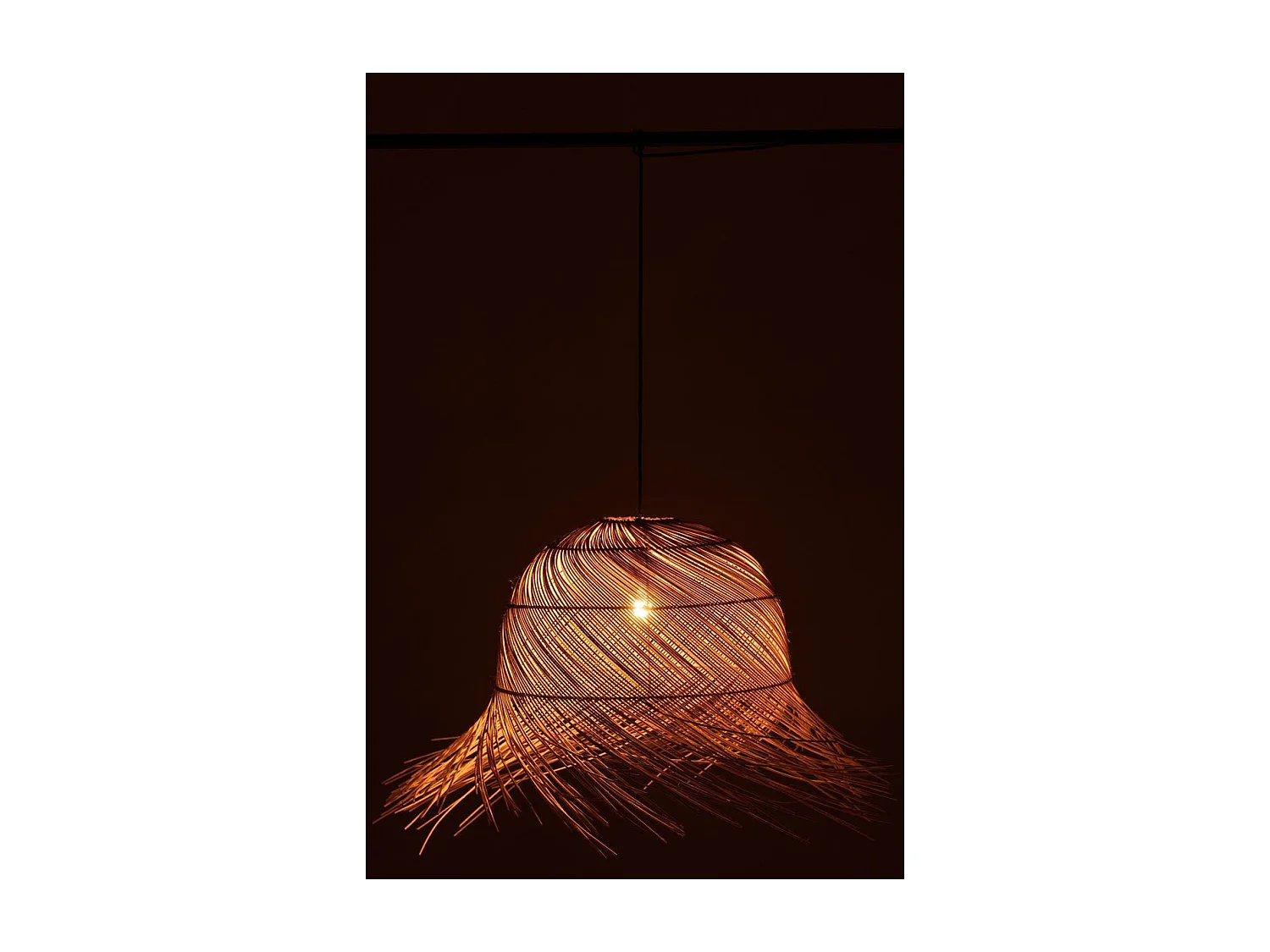 Lampe Suspension en Rotin "Branches" 50cm Naturel