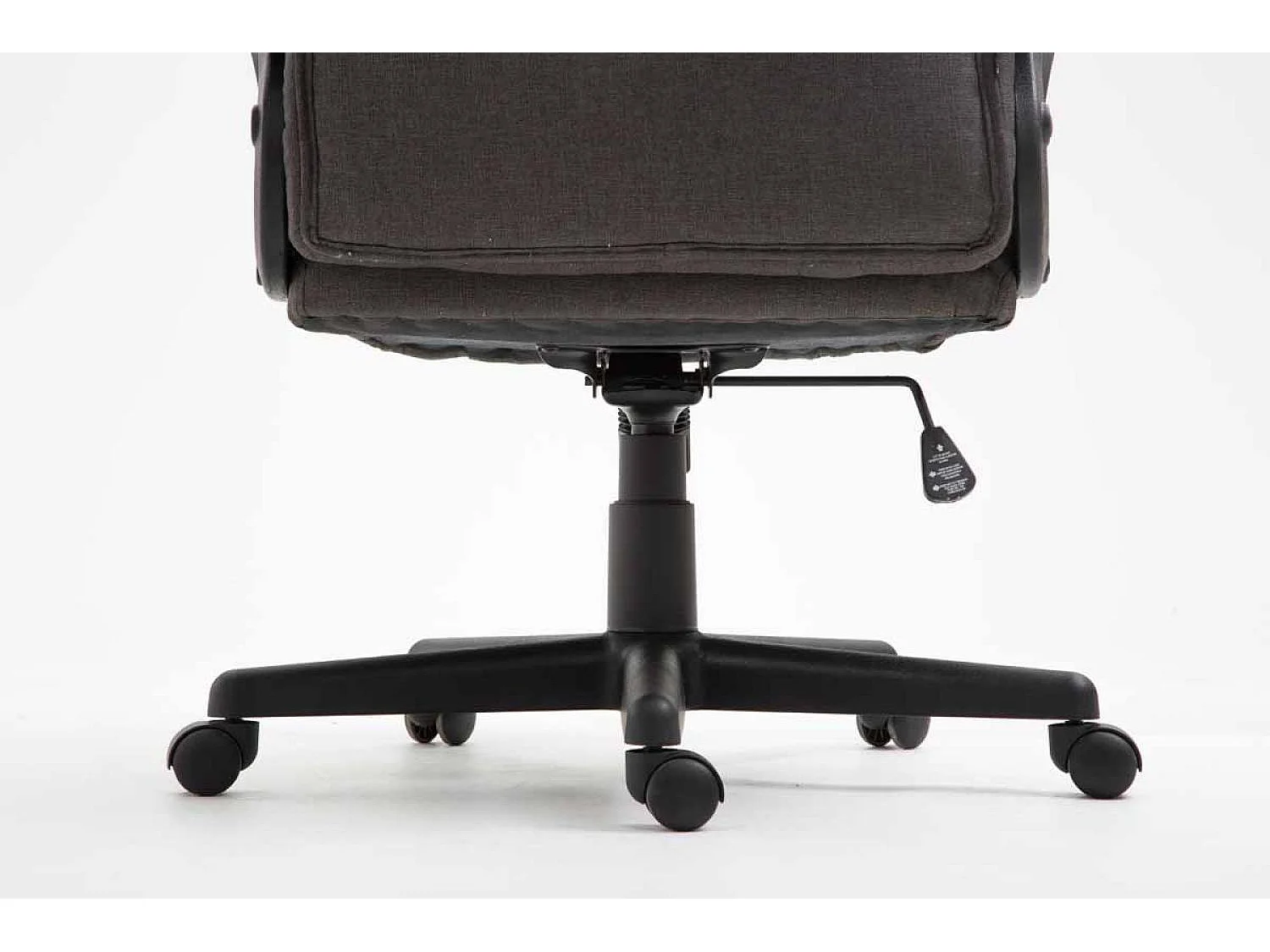 Chaise de bureau - Tissu & Noir - Gris foncé - XL Sparta