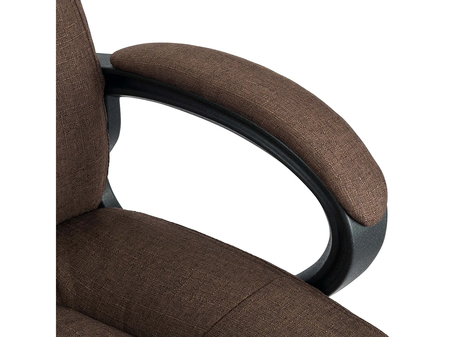 Chaise de bureau - Tissu & Noir - Marron - XL Sparta
