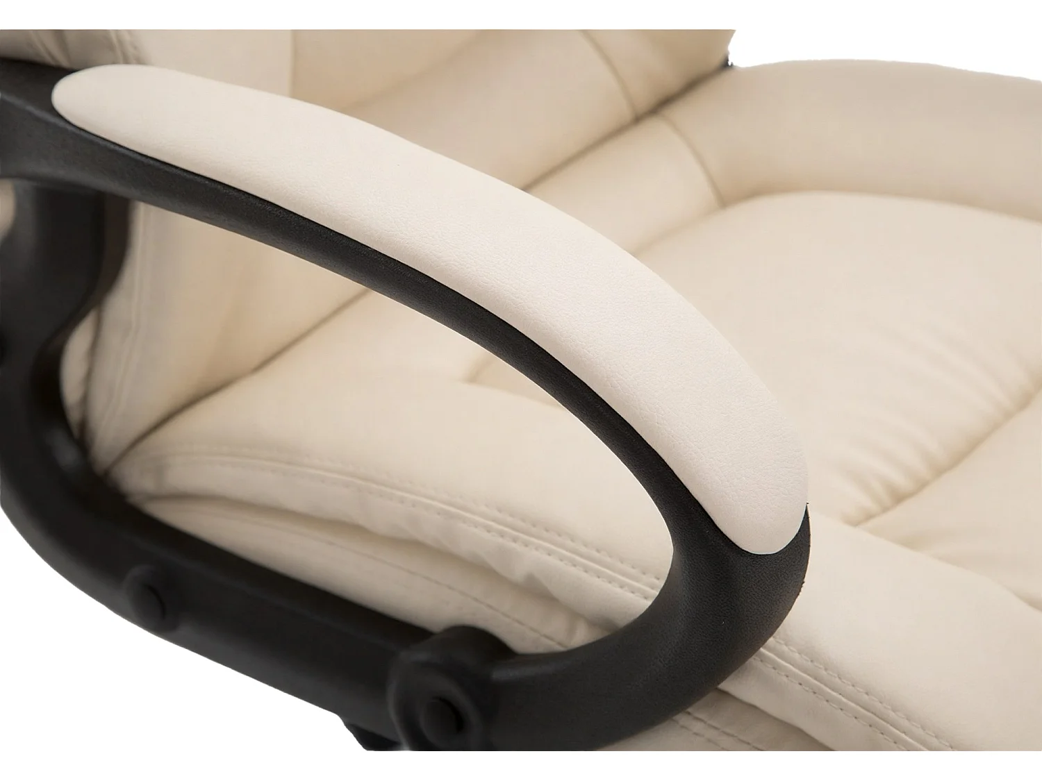 Chaise de bureau - Similicuir & Nature - Crème - XL Sparta