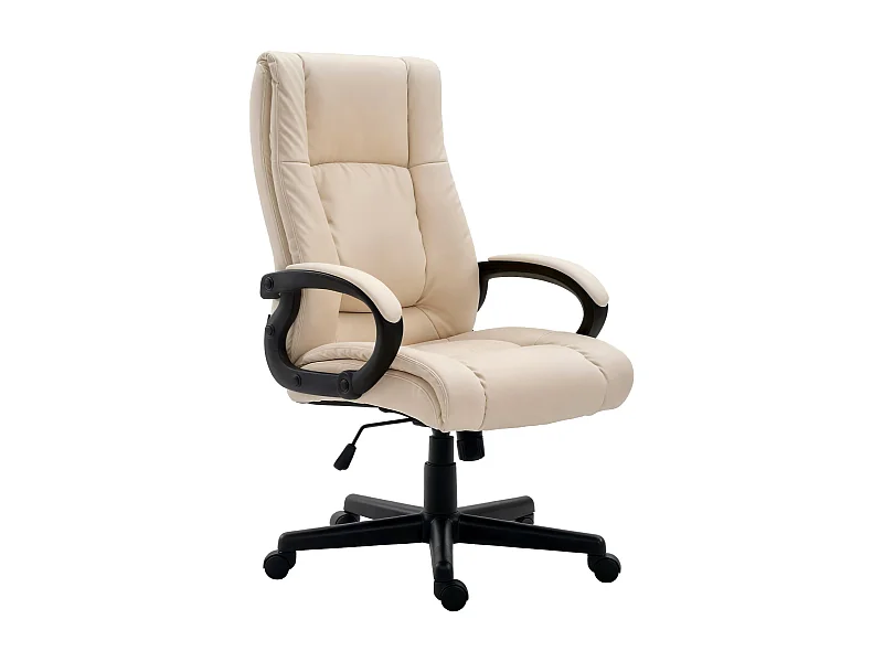 Chaise de bureau - Similicuir - Crème - XL Sparta