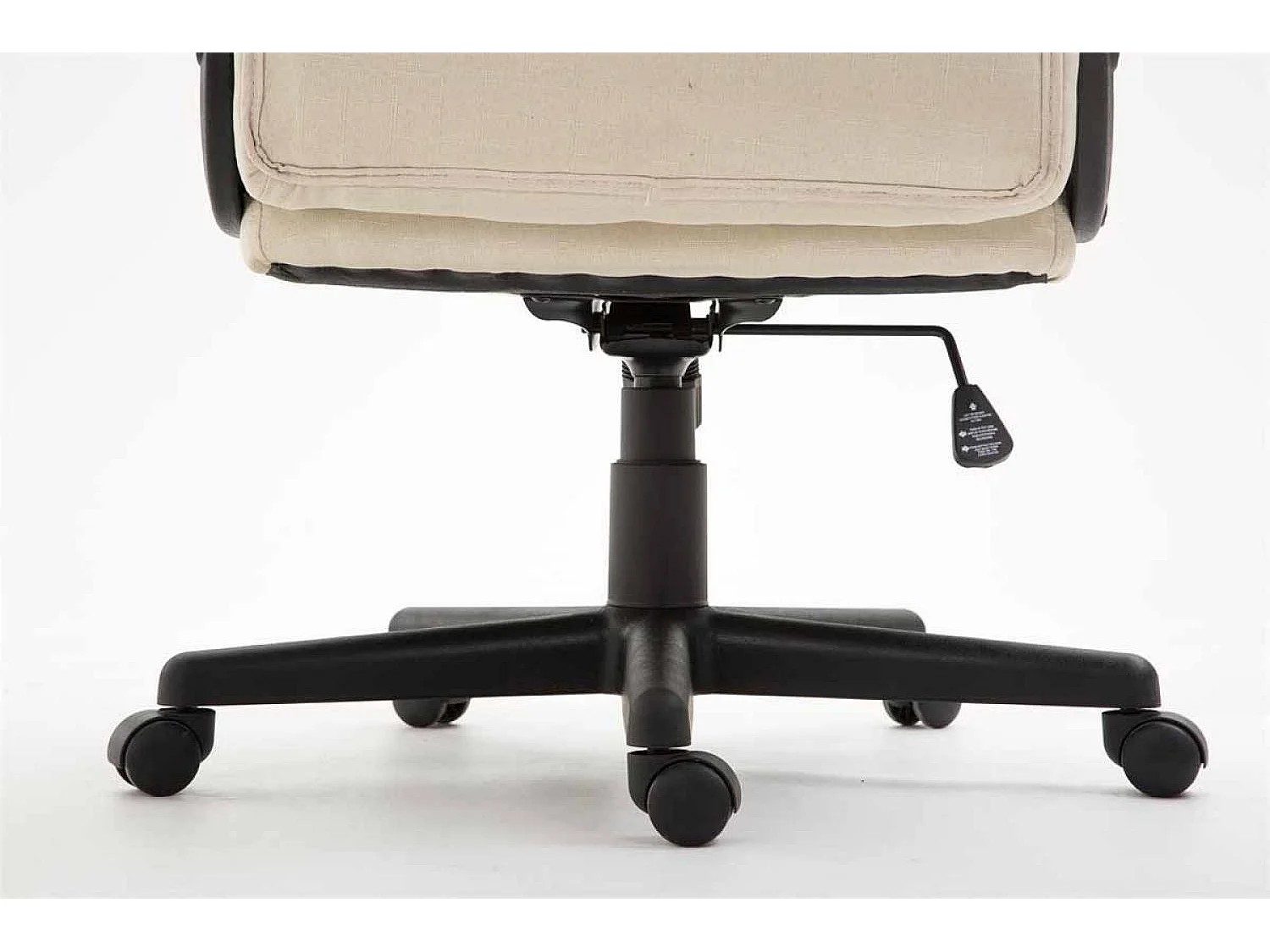 Bürostuhl - Stoff & schwarz - creme - XL Sparta