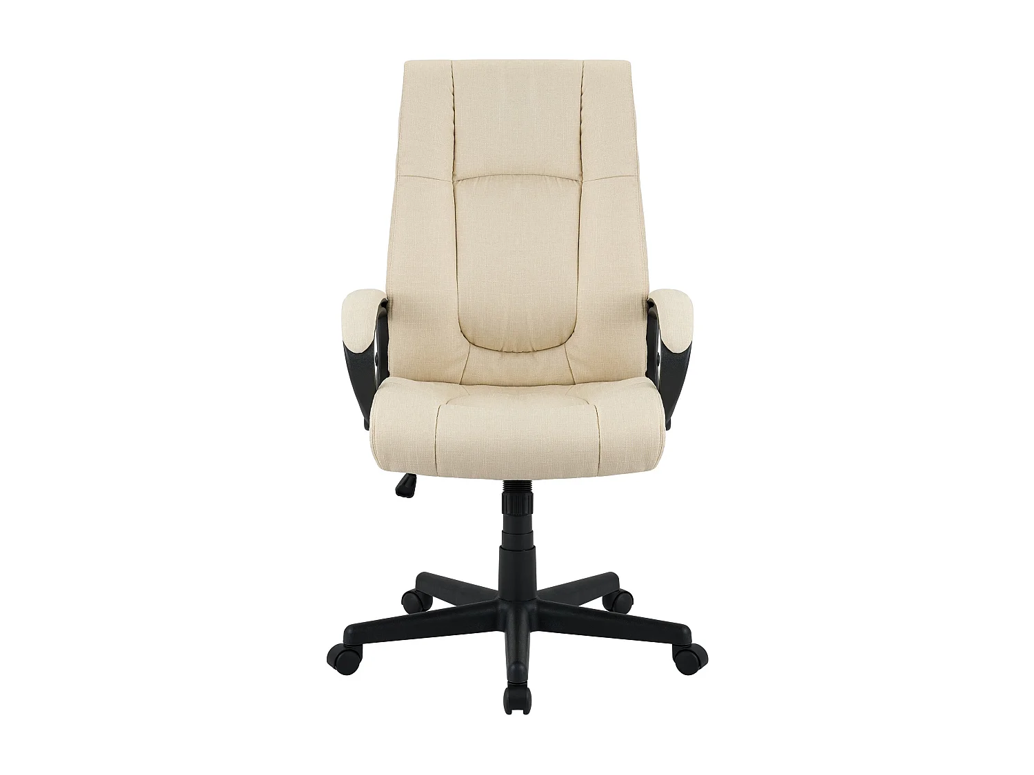 Chaise de bureau - Tissu & Noir - Crème - XL Sparta