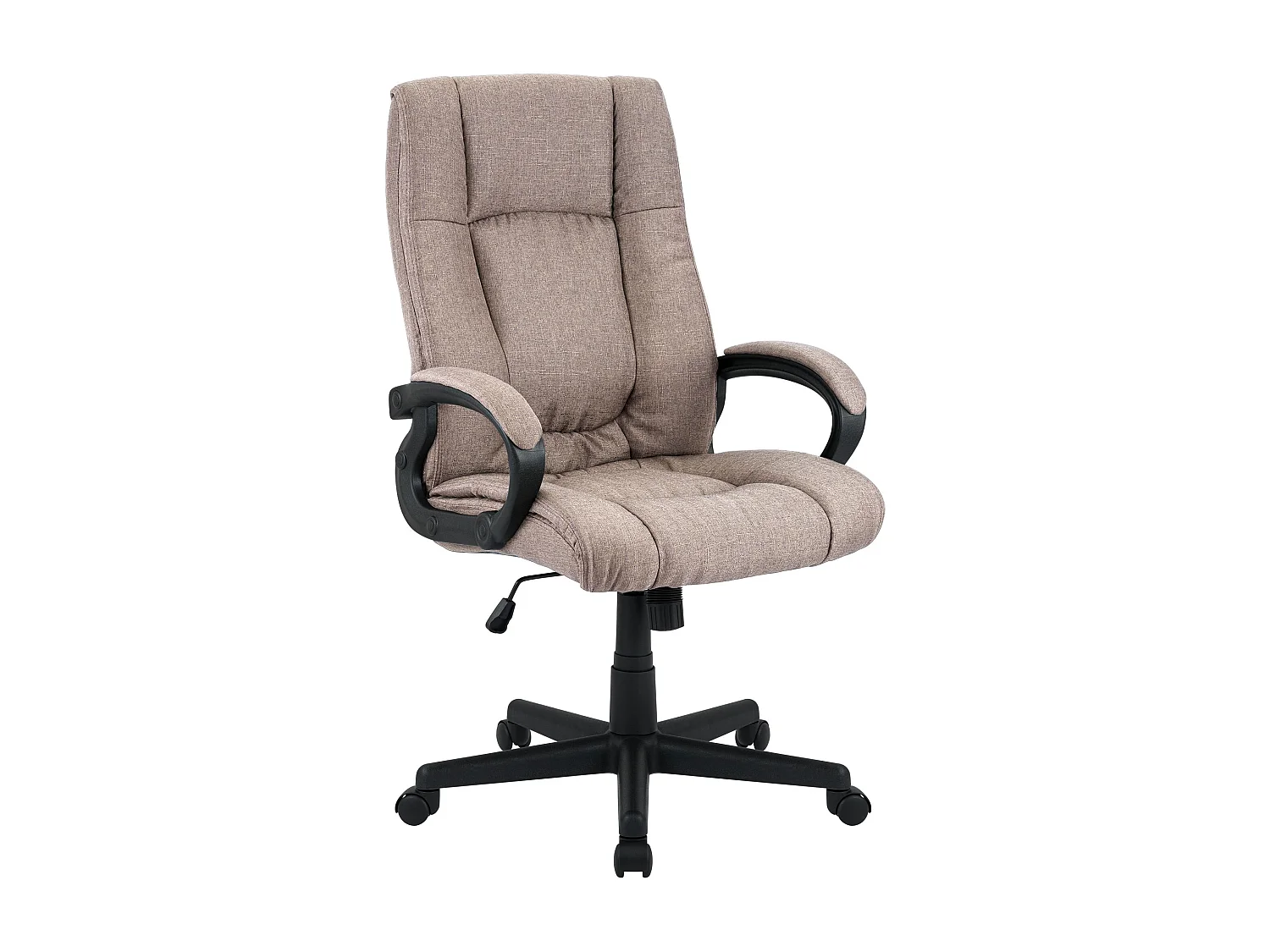 Chaise de bureau - Tissu & Noir - Taupe - XL Sparta