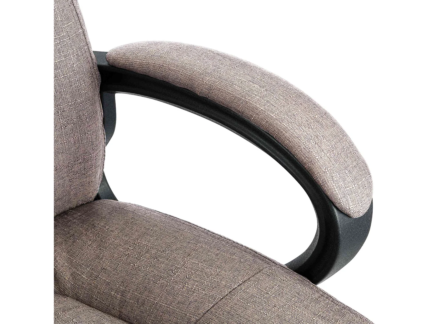 Chaise de bureau - Tissu & Noir - Taupe - XL Sparta